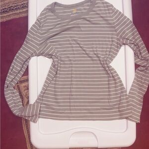 Striped Green and white Women's Top